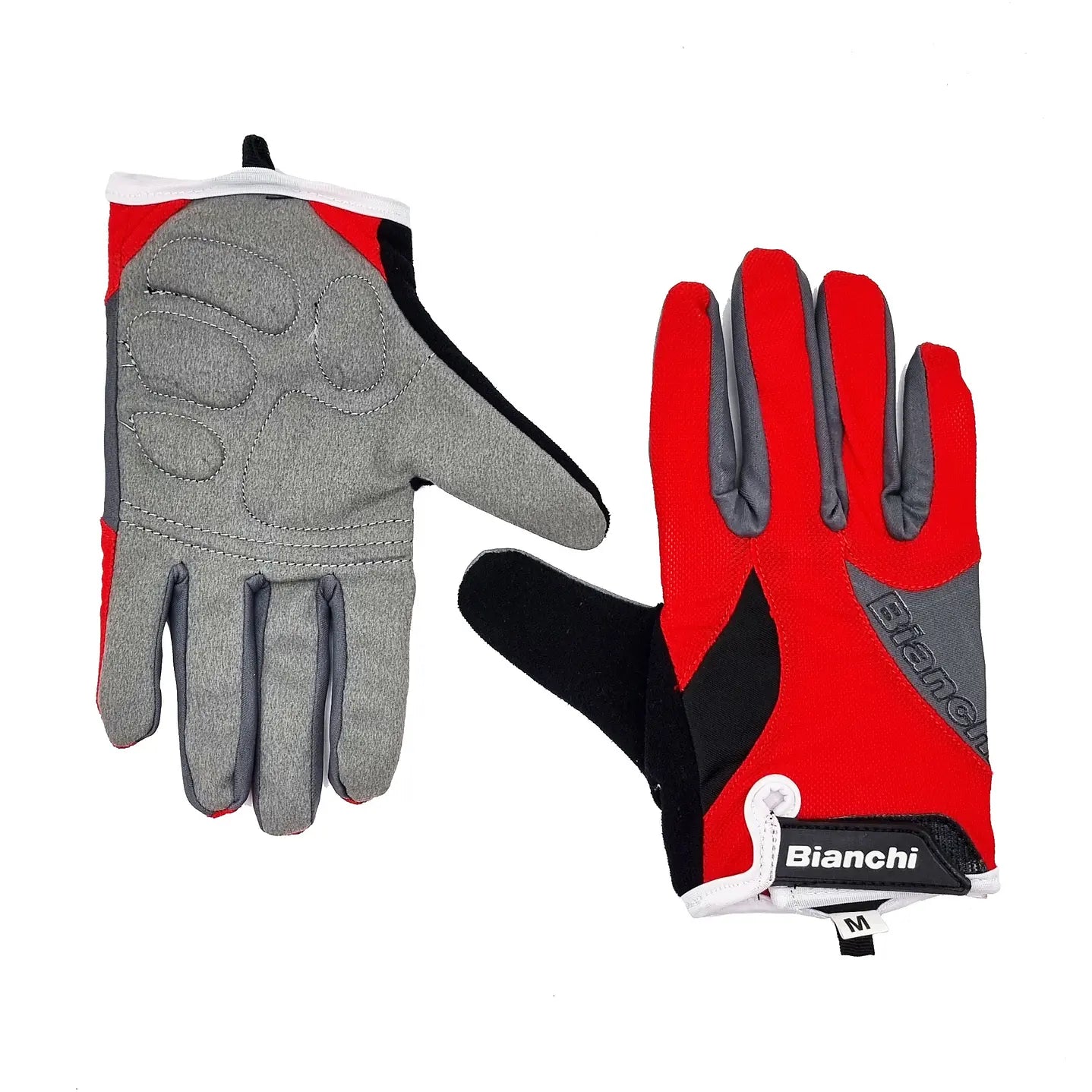 GUANTE BIANCHI FULL FINGERS RED/GRAY - Bianchi Store