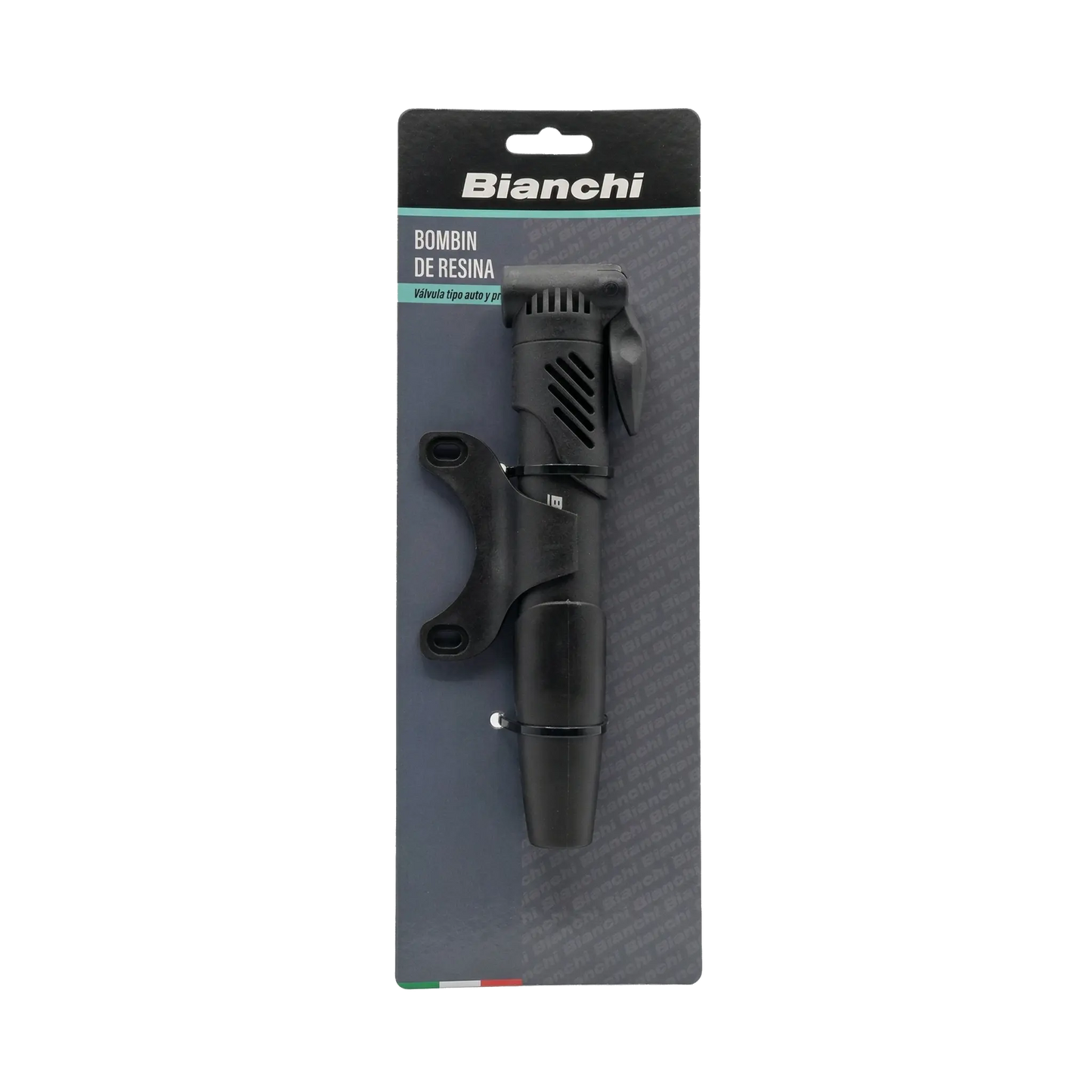 BOMBIN BIANCHI RESINA EXTENDIBLE CON PORTA, COMPATIBLE VALVULA AUTO Y FRANCESA Bianchi