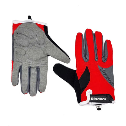 GUANTE BIANCHI FULL FINGERS RED/GRAY - Bianchi Store