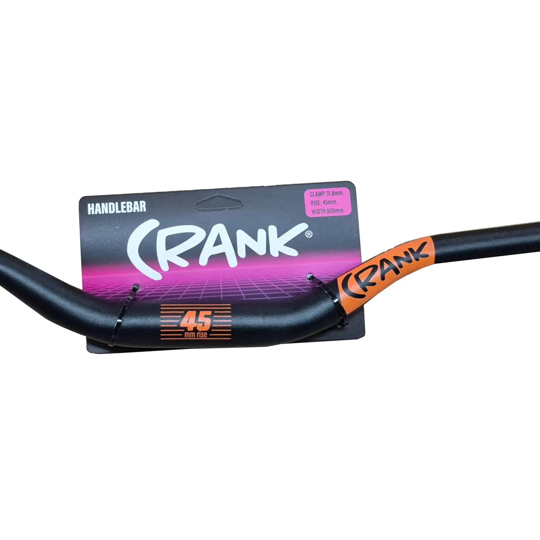 MANUBIO CRANK 800MM,45MM RISE NEGRO LOGO NARANJO - Bianchi Store