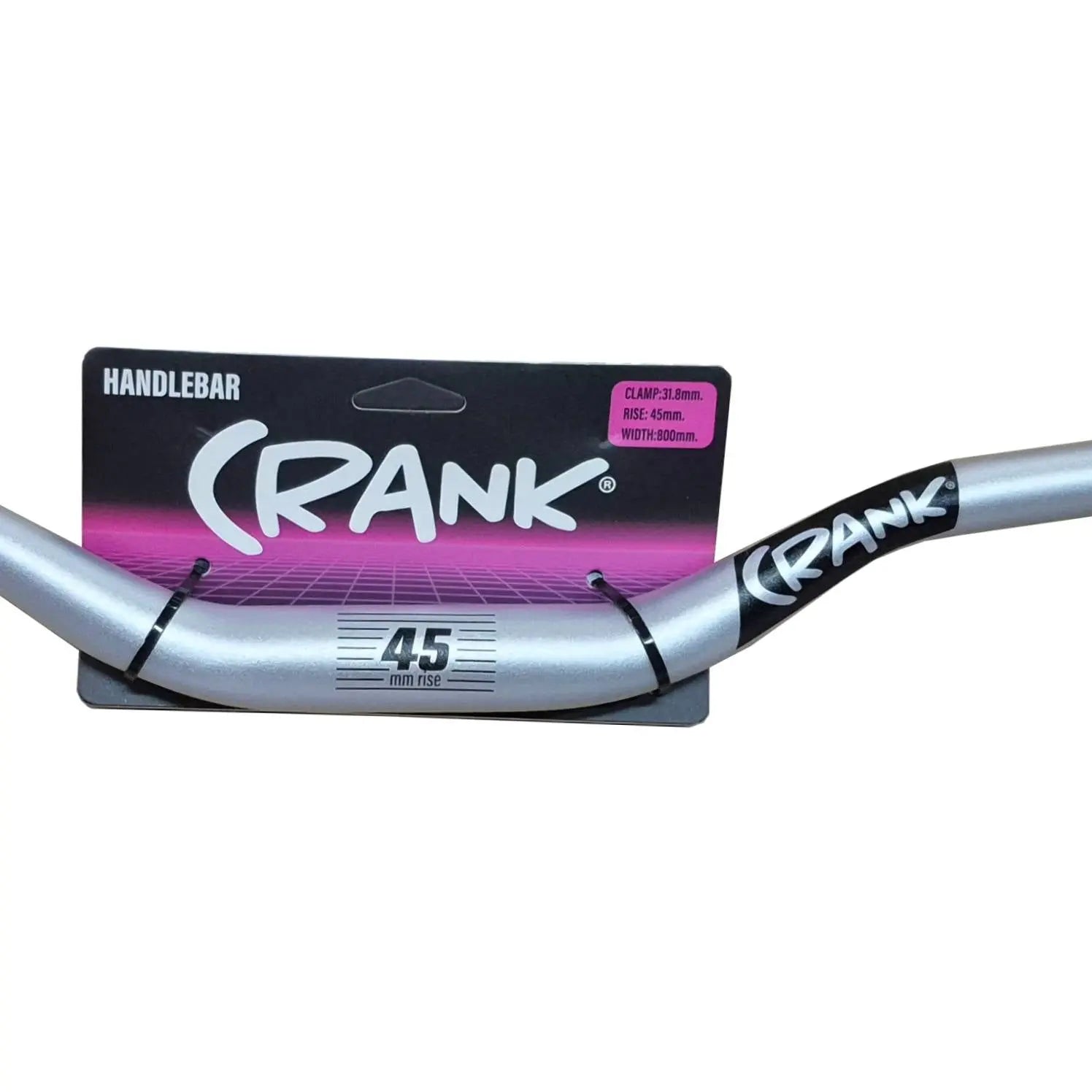MANUBIO CRANK 800MM,45MM RISE SILVER LOGO NEGRO - Bianchi Store