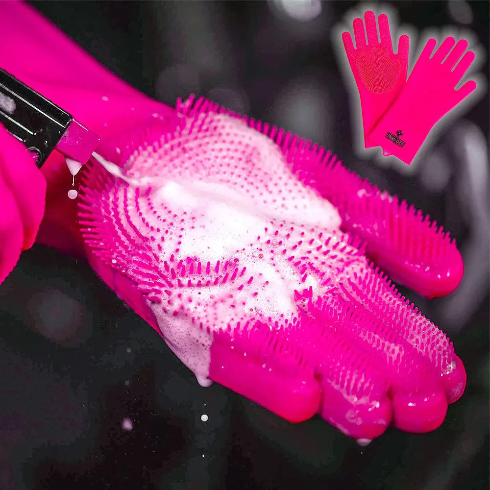 GUANTE DE LIMPIEZA PARA BICICLETA MUC-OFF DEEP SCRUBBER PINK Muc-off