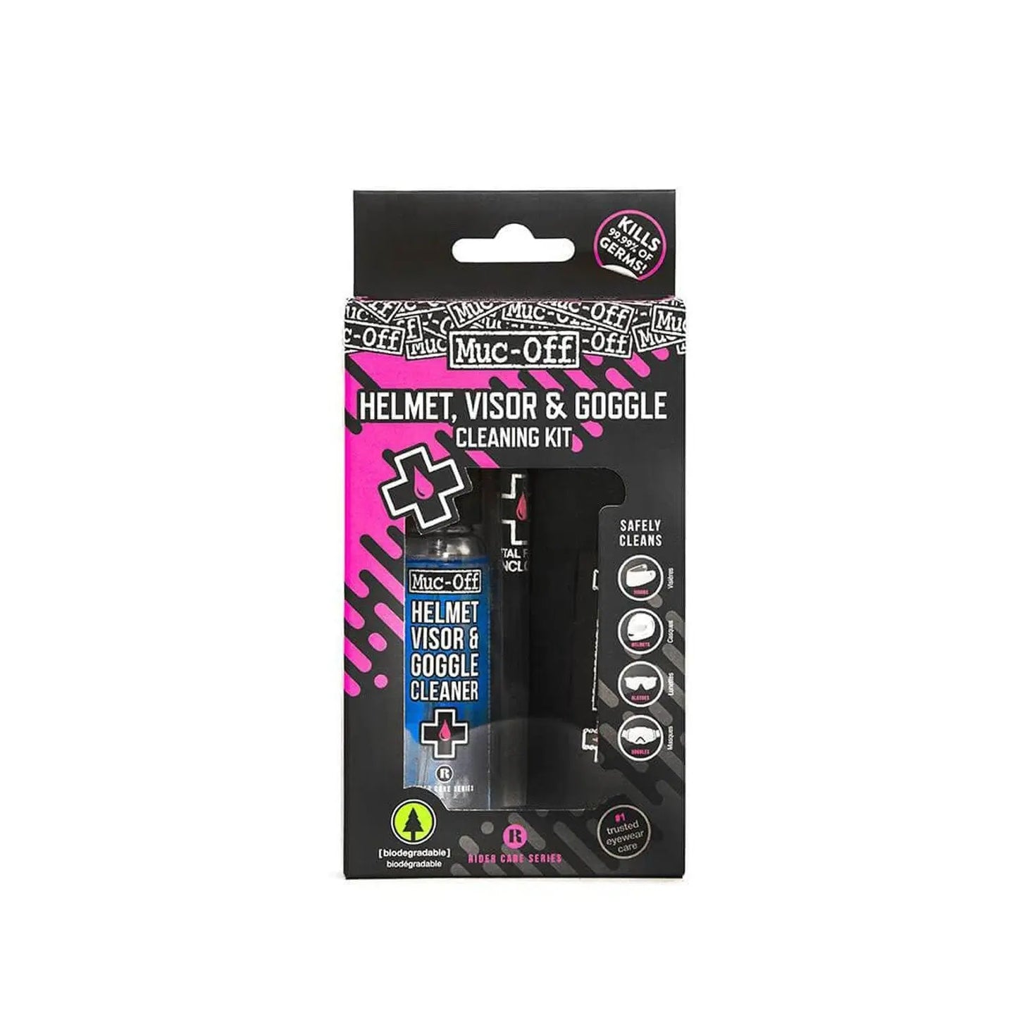 Kit limpiador casco. visor y antiparras Muc-Off Muc-off