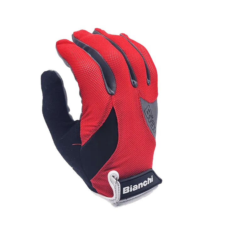 GUANTE BIANCHI FULL FINGERS RED/GRAY - Bianchi Store