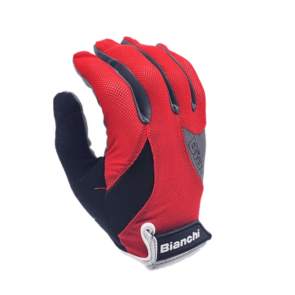 GUANTE BIANCHI FULL FINGERS RED/GRAY - Bianchi Store