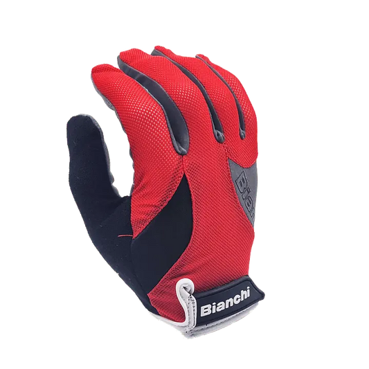 GUANTE BIANCHI FULL FINGERS RED/GRAY - Bianchi Store