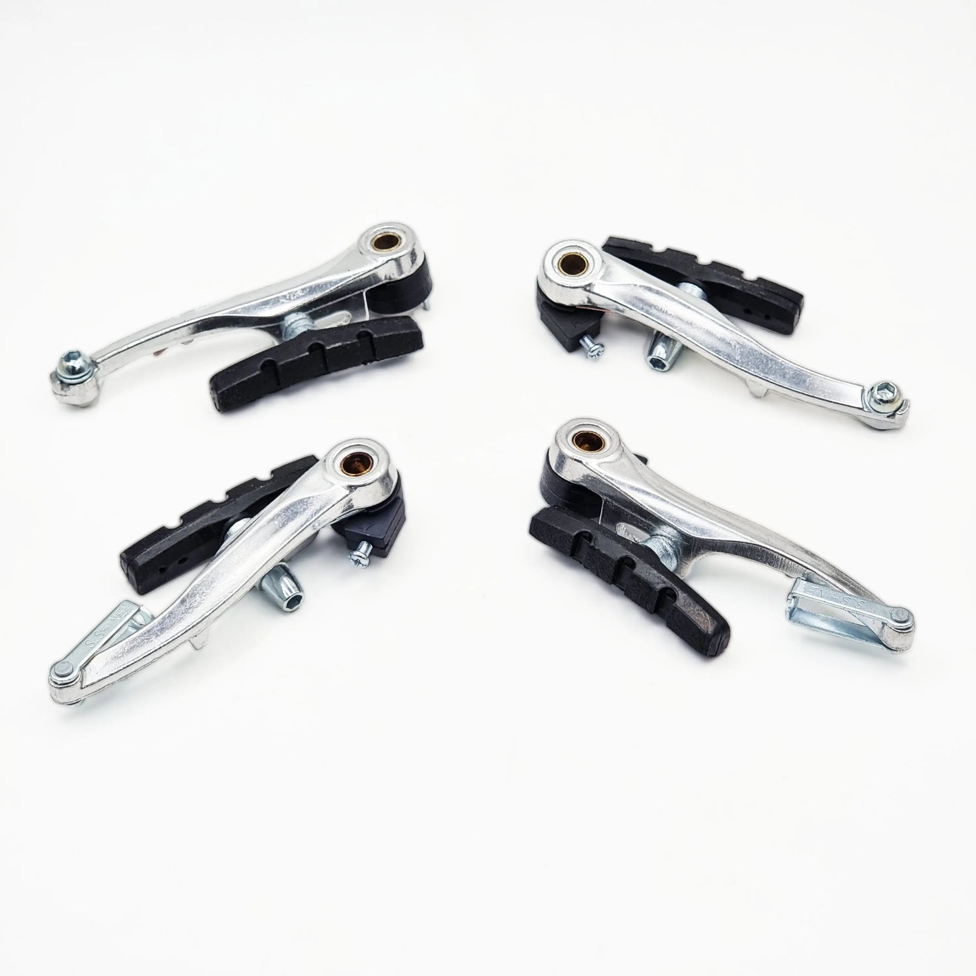 Freno V-Brake Alum C/Fundas Y Piolas Silver con gomas 70mm Bianchi