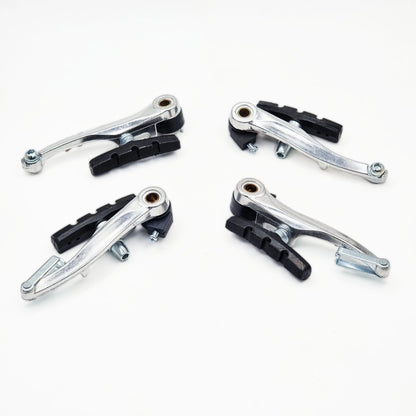 Freno V-Brake Alum C/Fundas Y Piolas Silver con gomas 70mm Bianchi