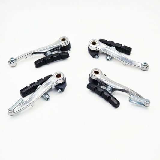 Freno V-Brake Alum C/Fundas Y Piolas Silver con gomas 70mm Bianchi