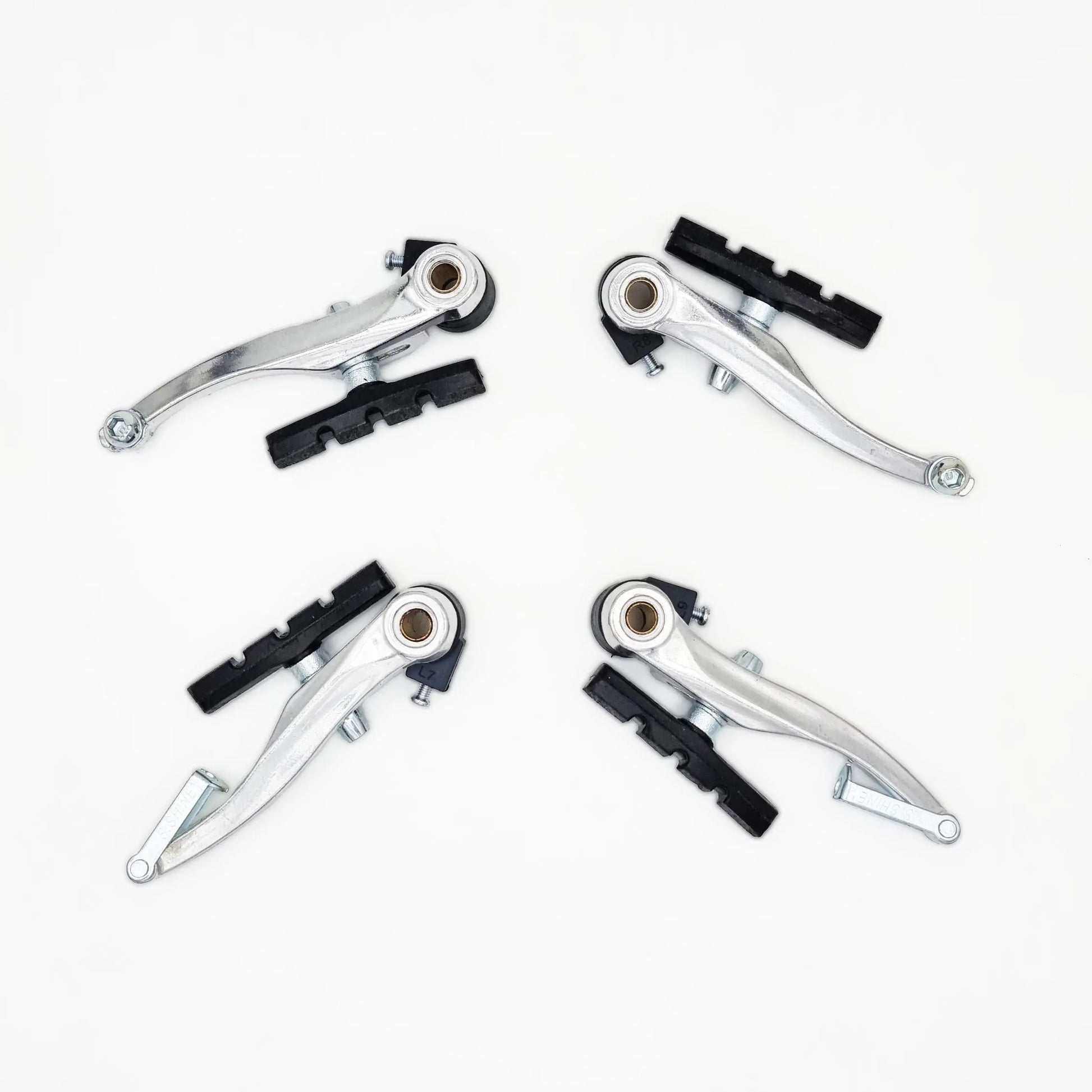 Freno V-Brake Alum C/Fundas Y Piolas Silver con gomas 70mm Bianchi