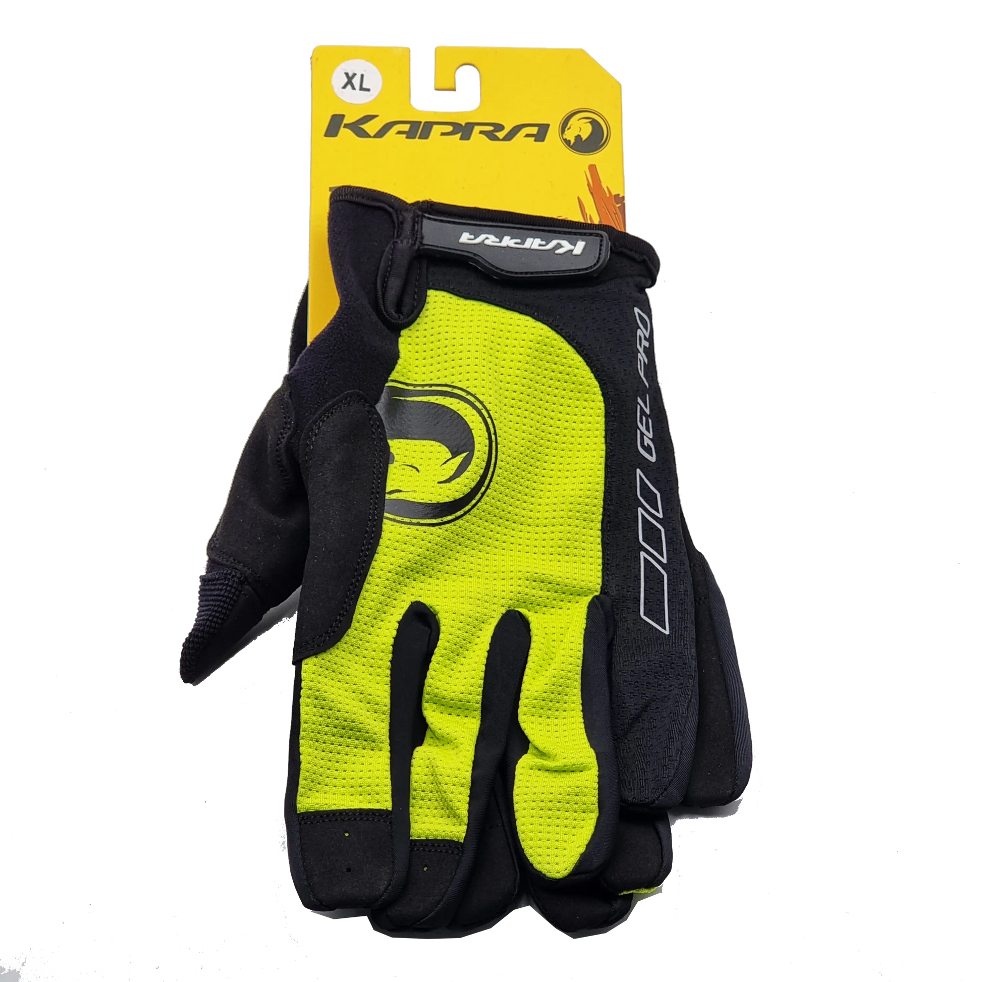 GUANTE KAPRA LOGO BLACK/YELLOW - Bianchi Store