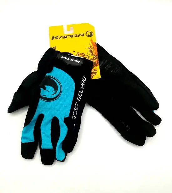 GUANTE KAPRA LOGO BLACK/CYAN Kapra