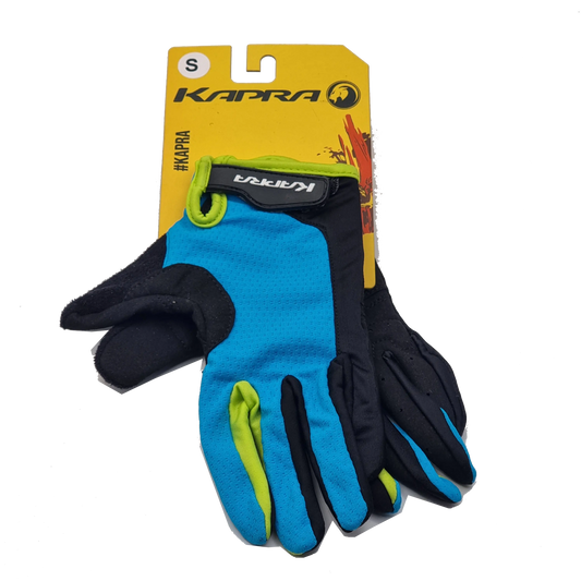 GUANTE KAPRA FULL FINGER CYAN/YELLOW - Bianchi Store