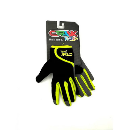 GUANTE CRANK KID DEDO LARGO NIÑO BLACK GREEN CRANK