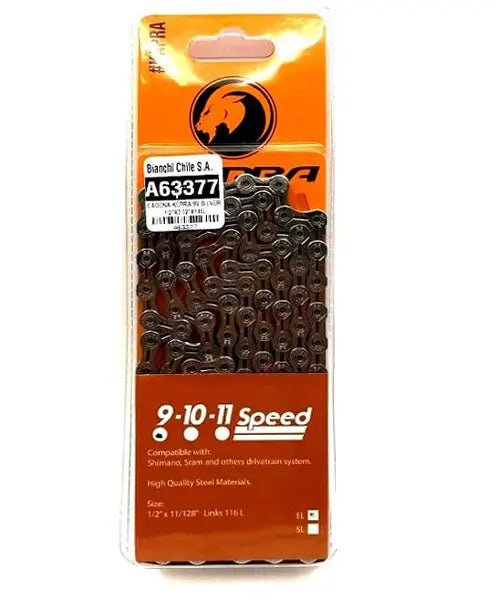 CADENA KAPRA 9V SILVER 1/2"X3/32"X116L Kapra
