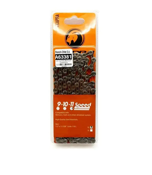 CADENA 11V PERFORADA SILVER 1/2"X3/32"X116L Kapra