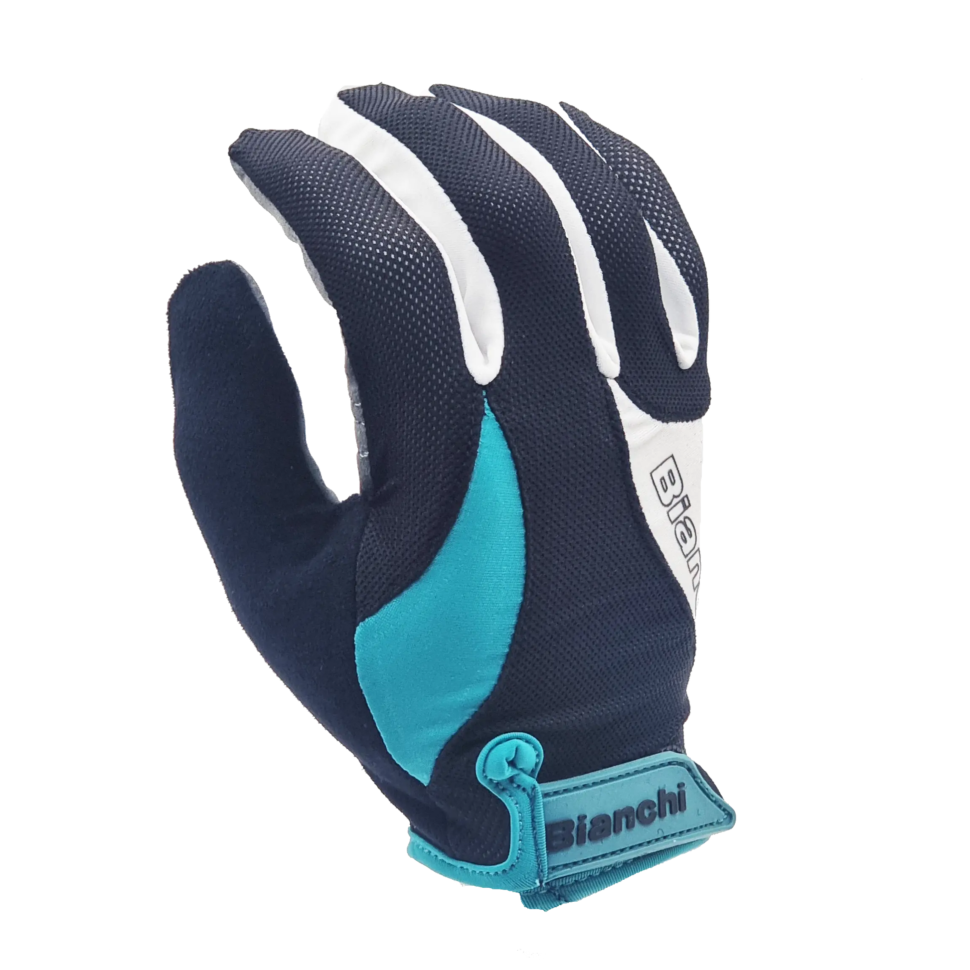 GUANTE BIANCHI FULL FINGERS GRAY/CYAN - Bianchi Store