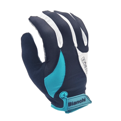 GUANTE BIANCHI FULL FINGERS GRAY/CYAN - Bianchi Store