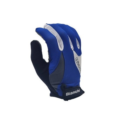 GUANTE BIANCHI FULL FINGERS BLUE/WHITE - Bianchi Store