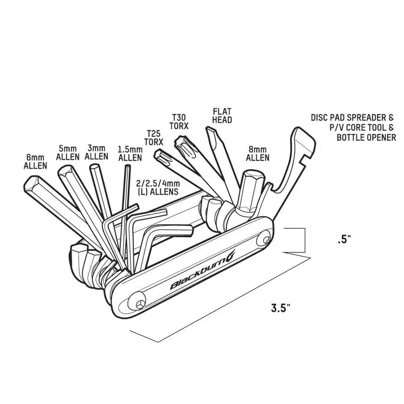 Herramienta Blackburn Grid 13 Mini Tool Grey - Bianchi Store