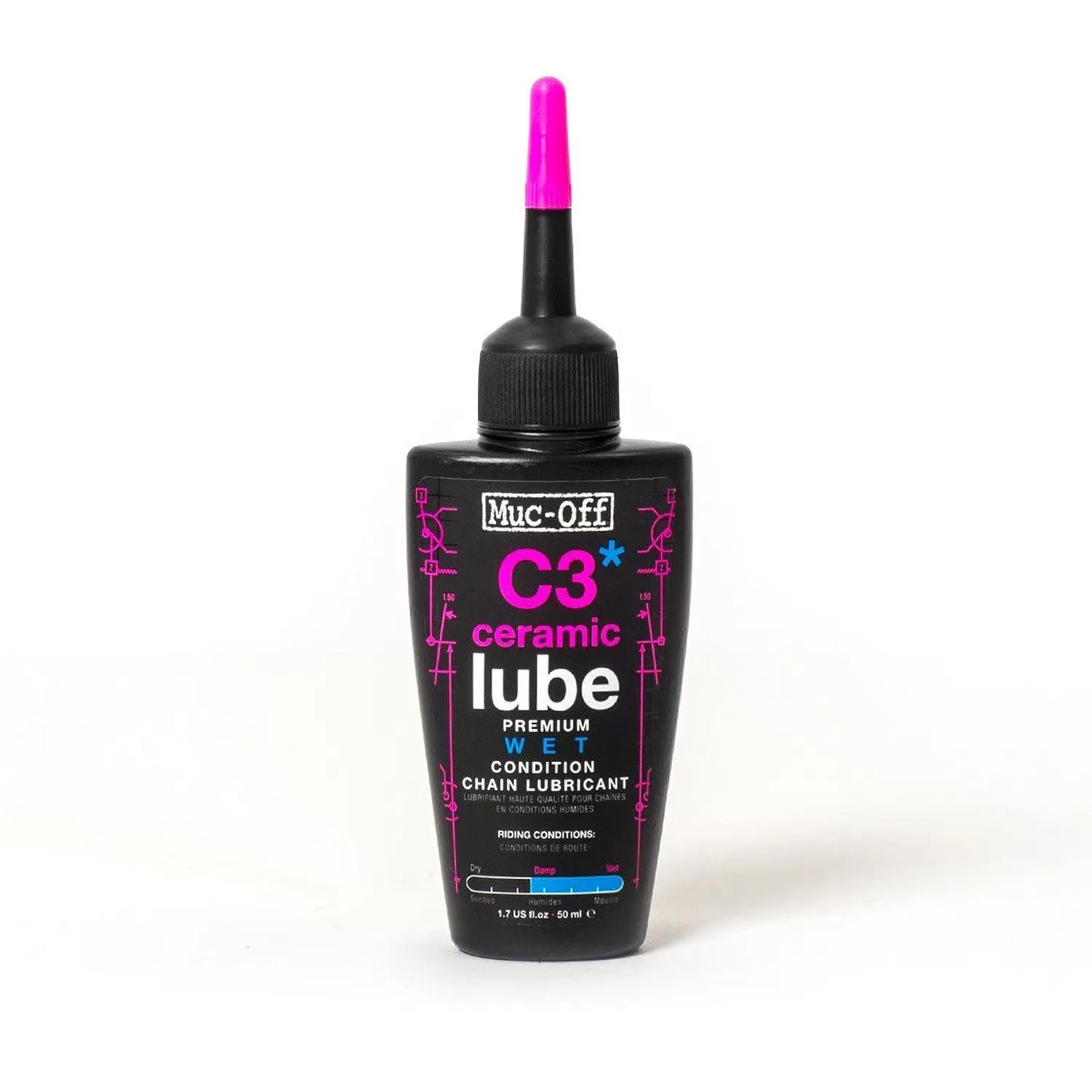 Lubricante de cadena húmedo wet C3 ceramic lube Muc-Off 50ml Muc-off