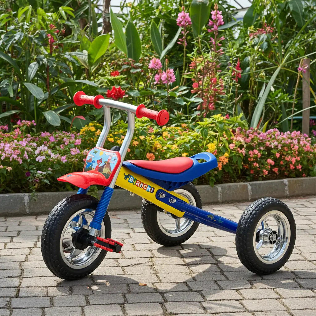 BIANCHI TRICICLO KID RIDER NIÑO AMARILLO / AZUL / ROJO Bianchi