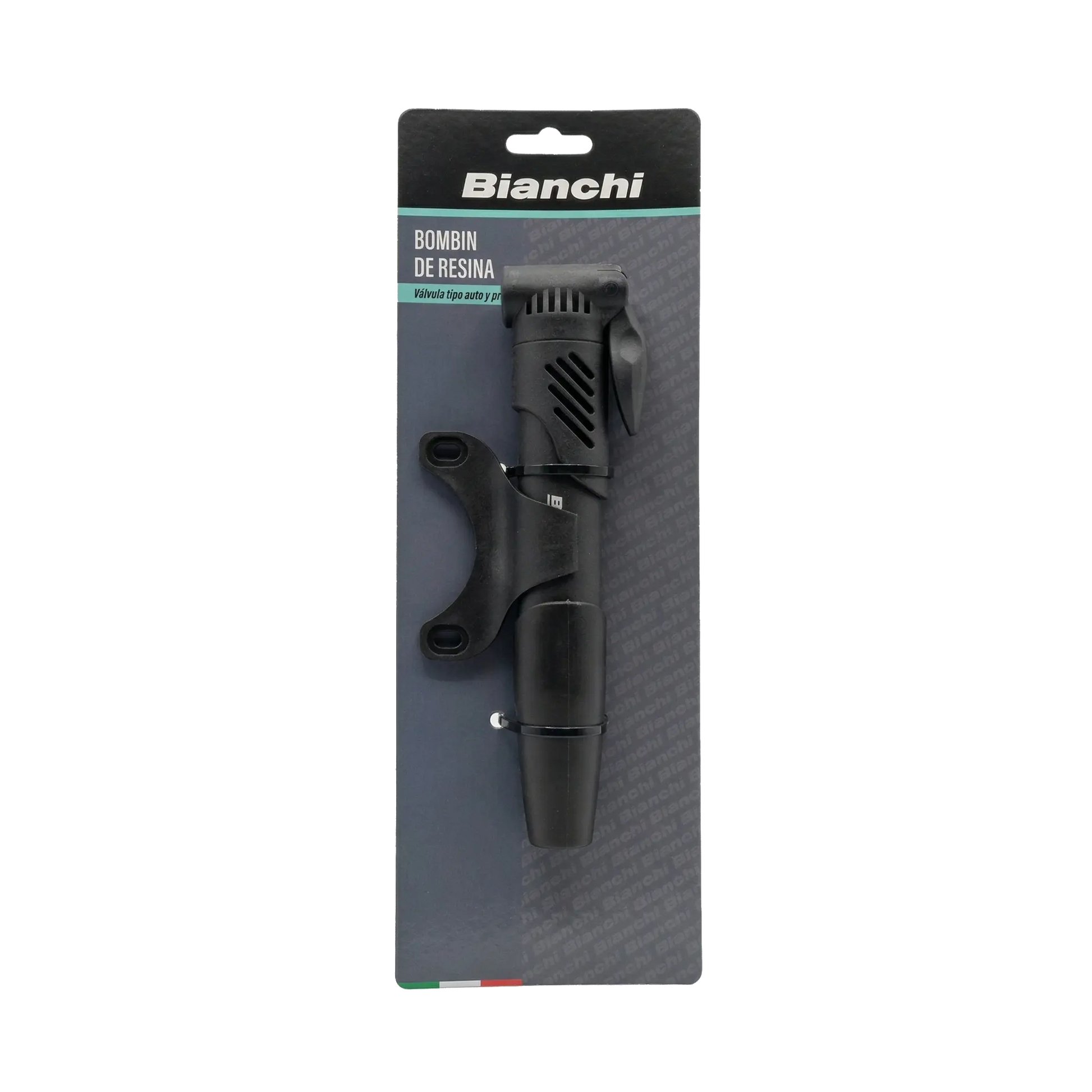 BOMBIN BIANCHI RESINA EXTENDIBLE CON PORTA, COMPATIBLE VALVULA AUTO Y FRANCESA Bianchi