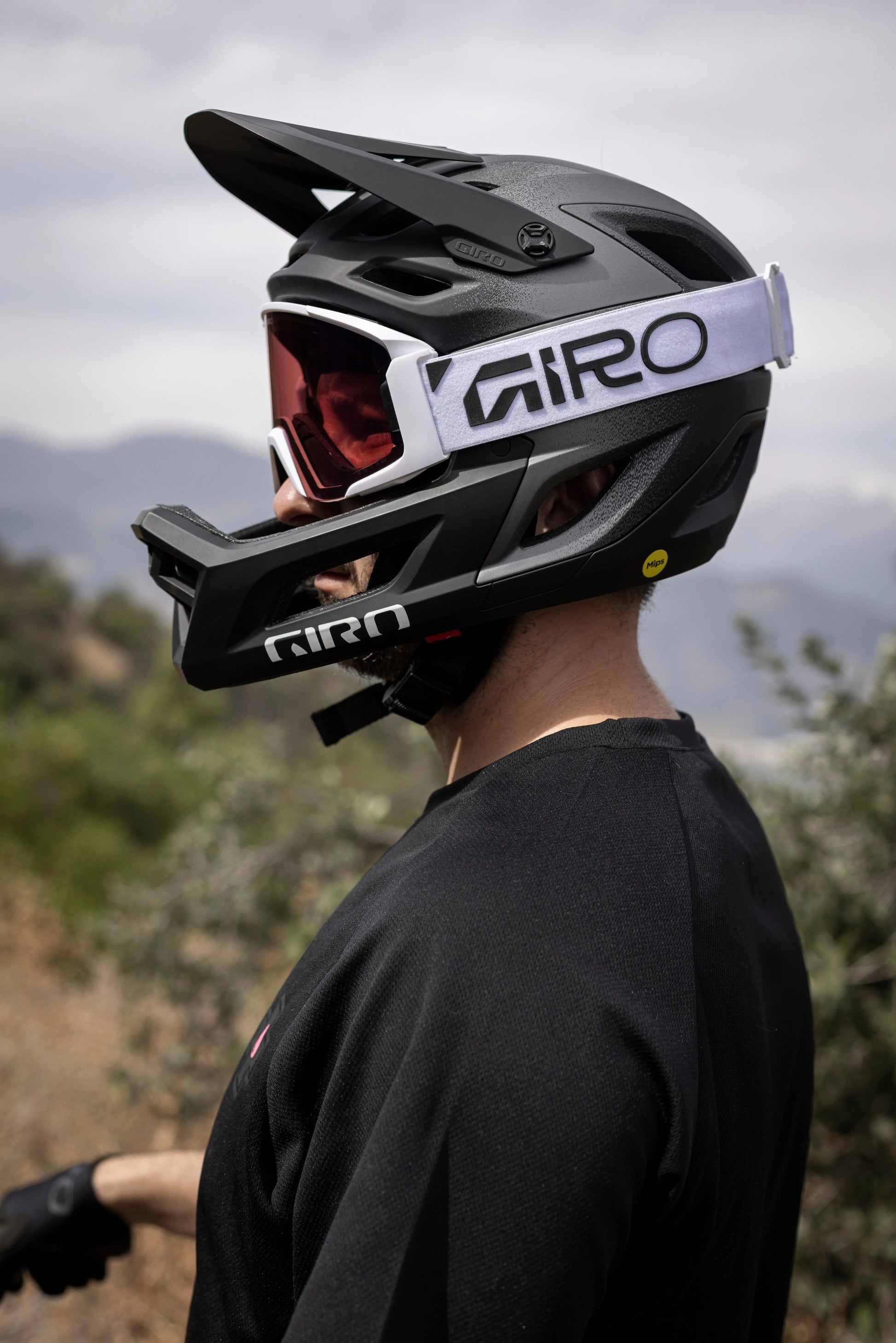 ANTIPARRA GIRO DROPLINE MTB WHITE VIVID TRAIL/CLEAR - Bianchi Store