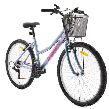 BICICLETA BIANCHI MTB PRO 26 ST LADY CON CANASTO VERDE - Bianchi Store