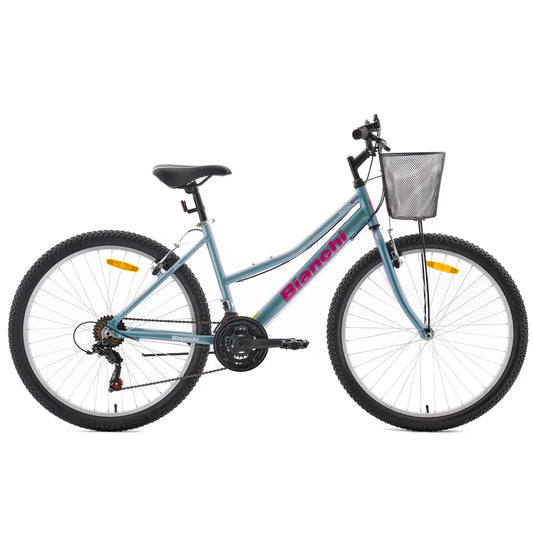 BICICLETA BIANCHI MTB PRO 26 ST LADY CON CANASTO VERDE - Bianchi Store