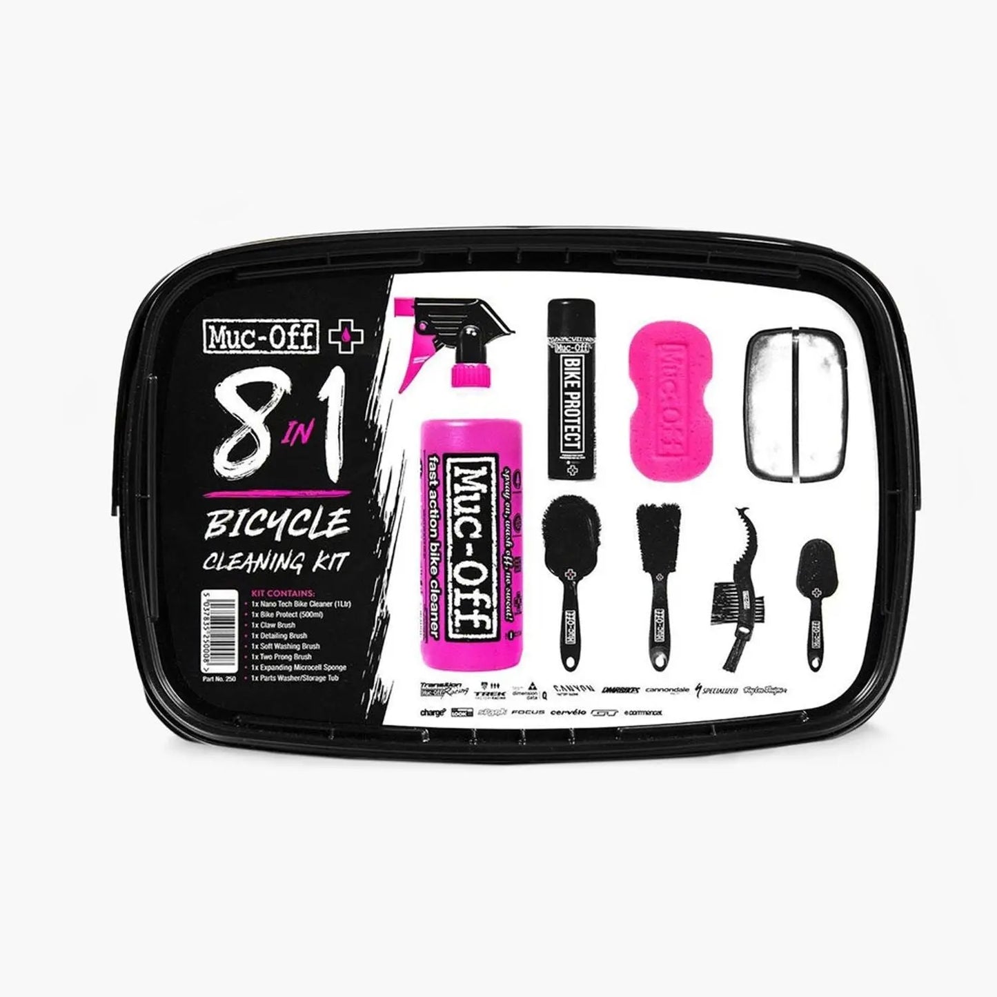 KIT DE LIMPIEZA DE BICICLETA 8 EN 1 MUC-OFF Muc-off
