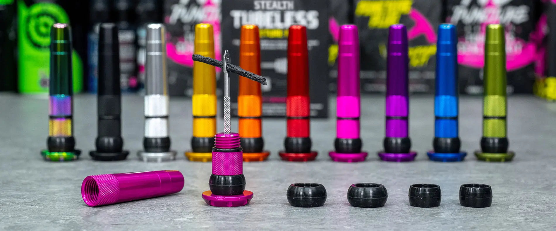 PLUG REPARACION TUBULAR STEALTH IRIDESCENTE MUC-OFF Muc-off