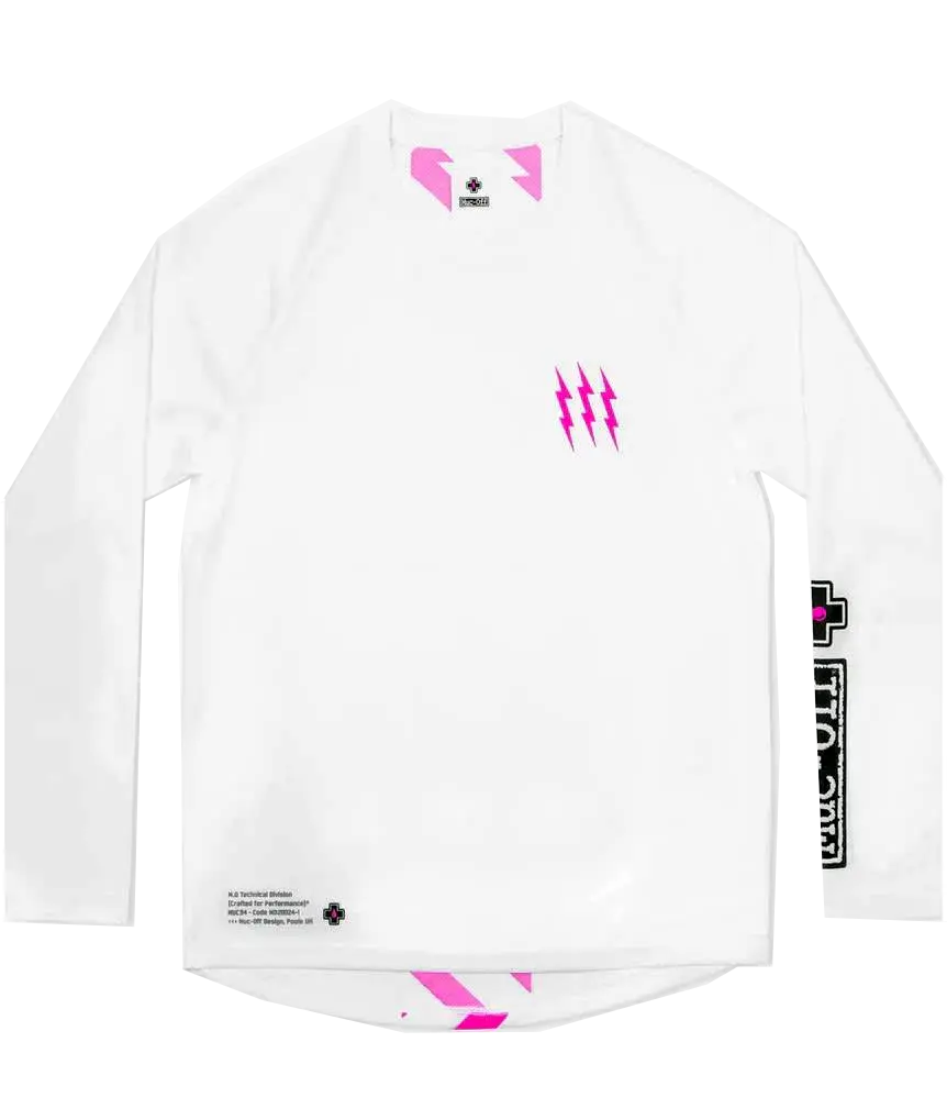 Muc-Off Long Sleeve Riders Jersery White L Muc-off
